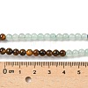 Chakra Natural Red Jasper & Yellow Jade & Green Aventurine & Tiger Eye & Sodalite & Amethyst Beads Strands X-G-NH0002-E02-4mm-5