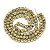 Electroplate Non-magnetic Synthetic Hematite Beads Strands G-S352-52B-01-2