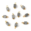 10Pcs Crackle Glass Pendants PALLOY-YW00067-09-1