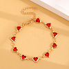 Brass Heart Link Bracelets WH-WGA7DD3-01-3