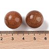 Synthetic Goldstone No Hole Sphere Beads G-K353-04D-25-3