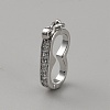 Brass Micro Pave Clear Cubic Zirconia Twister Clasps KK-WH0064-04P-1
