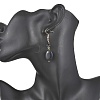 Synthetic Goldstone Oval Dangle Earrings EJEW-JE06601-02-3