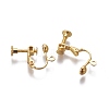 Rack Plated Brass Screw Clip-on Earring Findings LS-X-KK-P169-04G-2