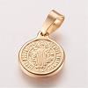 Ion Plating(IP) 304 Stainless Steel Pendants STAS-E117-02G-1