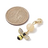Bee & Honeycomb & Flower & Honey Jar Alloy Enamel Pendant Decorations HJEW-JM01601-3