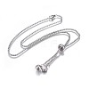304 Stainless Steel Pendant Necklaces NJEW-P252-07P-1