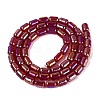Electroplate Transparent Glass Beads Strands EGLA-Q132-03A-A05-2