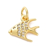 Brass Micro Pave Cubic Zirconia Pendants KK-S510-47G-01-1