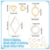 32Pcs 8 Styles 201 Stainless Steel Connector Charms STAS-SC0005-06-2