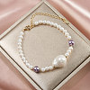 Natural Shell Pearl Beaded Bracelets BJEW-L692-007G-4