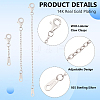 3Pcs 925 Sterling Silver Cable Chain Extenders AJEW-BC0007-62P-4