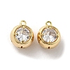 Brass with Glass Rhinestone Charms KK-H455-23G-1