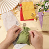 24Pcs 6 Colors Flower Printed Cloth Drawstring Bags ABAG-CA0001-22B-3