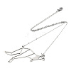 Non-Tarnish 201 Stainless Steel Pendant Necklaces NJEW-T009-JN031-1-40-2