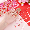 Breast Cancer Pink Awareness Themed DIY Beads & Pendants Jewelry Making Finding Kits DIY-PH0029-48A-3