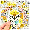 50Pcs PVC Self-Adhesive Inspirational Quote Stickers PW-WG98820-01-5