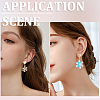 16Pcs Brass Micro Pave Clear Cubic Zirconia Stud Earring Findings MAK-BBC0001-19A-5