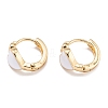 Brass Micro Pave Clear Cubic Zirconia Huggie Hoop Earrings EJEW-P187-A-3