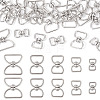 25Pcs 5 Styles Zinc Alloy Swivel Clasps FIND-TA0008-31-1