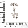 Brass Pave Clear Cubic Zirconia Clip on Belly Rings FS-WG683DA-12-3