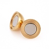 Round 304 Stainless Steel Magnetic Clasps with Loops STAS-N014-02-12mm-3