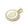 Brass Micro Pave Clear Cubic Zirconia Pendants KK-I708-03C-G-2