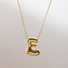 Brass Chunky Initial Pendant Necklaces WG97A63-05-1