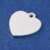 925 Sterling Silver Blank Heart Charms STER-F057-03S-03-2