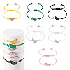 3 Sets 6Pcs 3 Styles Alloy Enamel Link Bracelets BJEW-TA0001-22-1