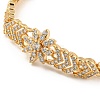 Golden Brass Micro Pave Cubic Zirconia Link Bracelets BJEW-P314-A04-G-2