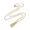 Teardrop Mixed Stone Pendant Necklace for Girl Women NJEW-JN03683-3
