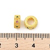 Brass Micro Pave Cubic Zirconia European Beads KK-P297-04B-G-2