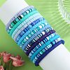 15Pcs Polymer Clay Bracelets BJEW-SW001594-4