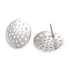 Non-Tarnish 304 Stainless Steel Stud Earring Findings STAS-R123-18B-P-2