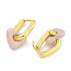 Rack Plating Heart Brass Enamel Hoop Earrings for Women EJEW-G410-66G-3