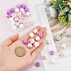   40Pcs 8 Style Food Grade Eco-Friendly Silicone Beads SIL-PH0001-06A-3