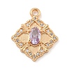 Brass Micro Pave Cubic Zirconia Pendants KK-Z072-03KCG-02-1