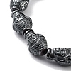 Non-Magnetic Synthetic Hematite Beaded Stretch Bracelets BJEW-H589-01D-2