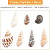 SUPERFINDINGS 140Pcs 2 Style Natural Shell Beads SSHEL-FH0001-08-5