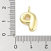 Rack Plating Brass Balloon Letter Pendants KK-C050-01G-P-3