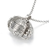 Expanding Alloy Photo Locket Necklace for Women or Men NJEW-A019-02P-2