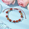 Gemstone Braided Bead Bracelets for Women Girl BJEW-JB11141-01-2