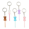 Resin Bear Lollipop Pendant Keychain KEYC-JKC00522-02-1