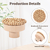 Rattan Woven & Wood Round Drawer Knobs DIY-WH20410-01A-5