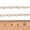 2Pcs Adejustabel Two Tone 304 Stainless Steel Oval Link Chains Necklace Making AJEW-JB01667-4
