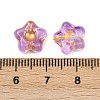 Electroplate and Golden Metal Enlaced Glass Beads EGLA-T029-02H-3