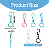 5Pcs Spray Painted Alloy Iron Spring Gate Ring FIND-TA0008-67-3