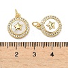 Brass Micro Pave Cubic Zirconia Pendants KK-A282-01G-01-3