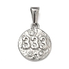 Textured 304 Stainless Steel Pendants STAS-A140-02P-3-1